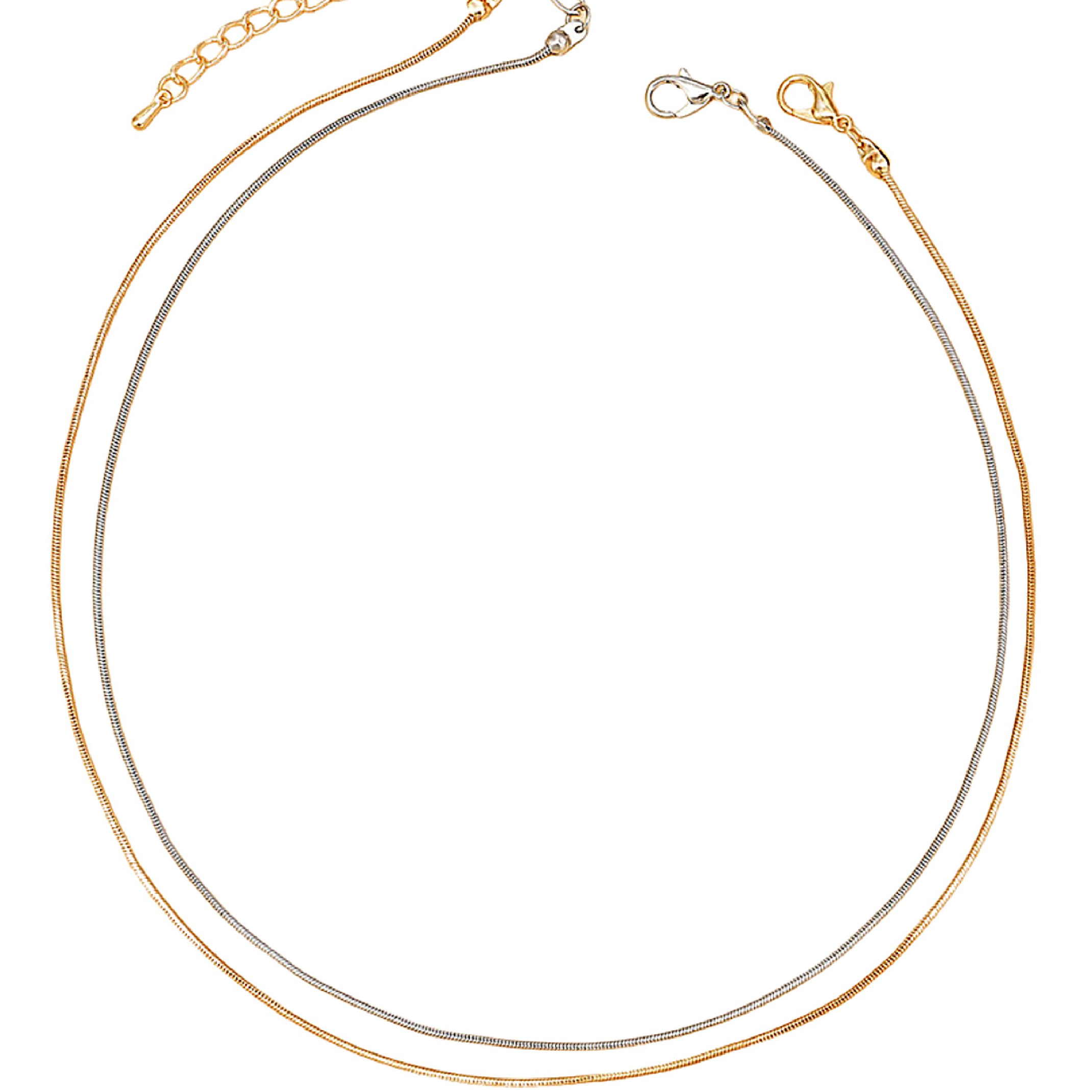 Gold and silver chains