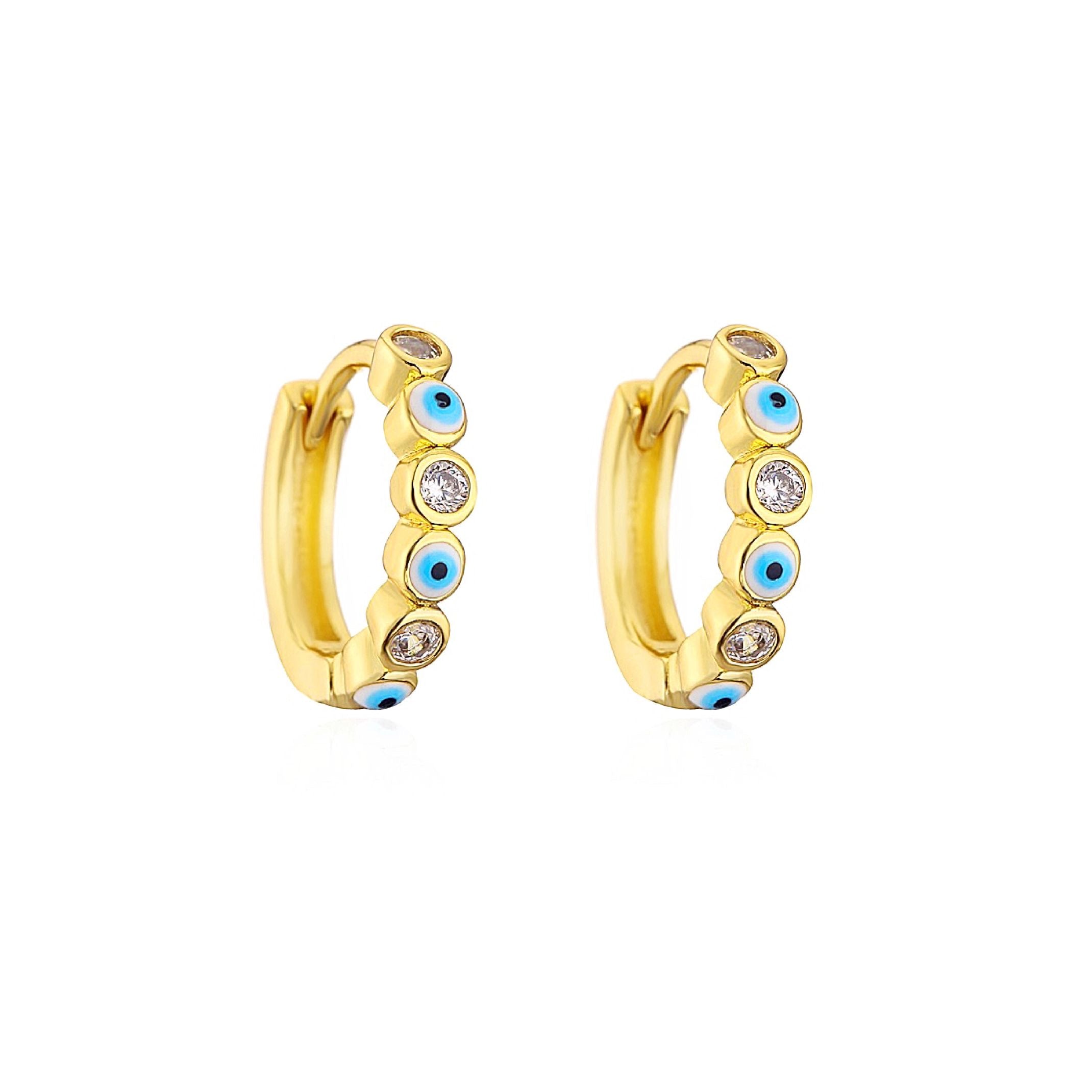 Evil eye earrings