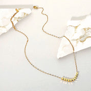 14K Gold Cube Necklace 