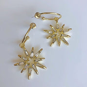 Gold star charm earrings 