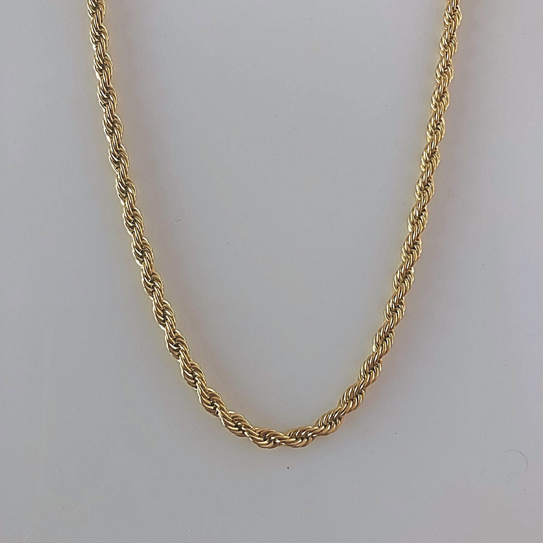 Gold twist chain necklace 