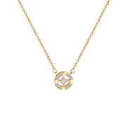 Round diamond necklace