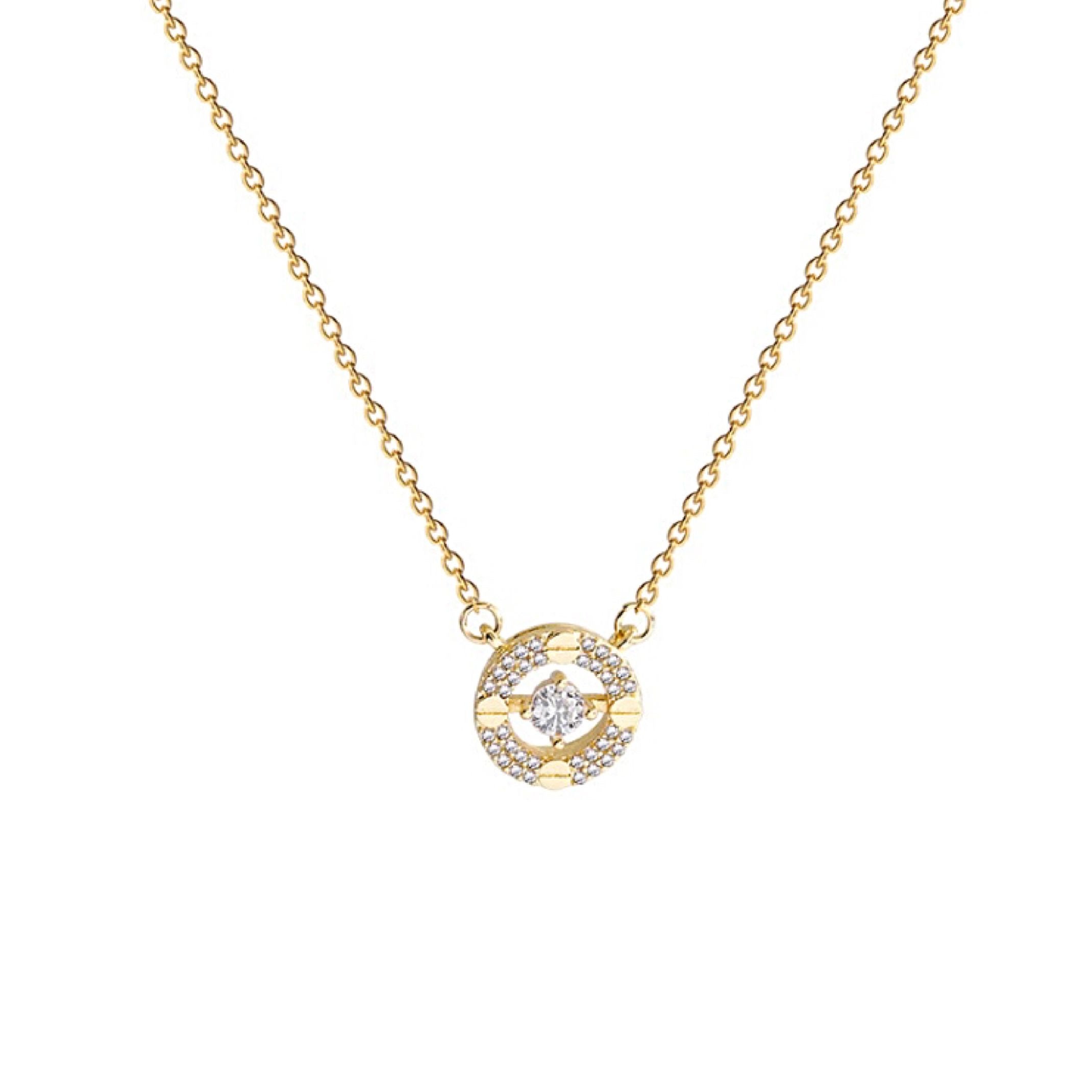 Round diamond necklace
