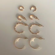 Hoop and cuff earring stack