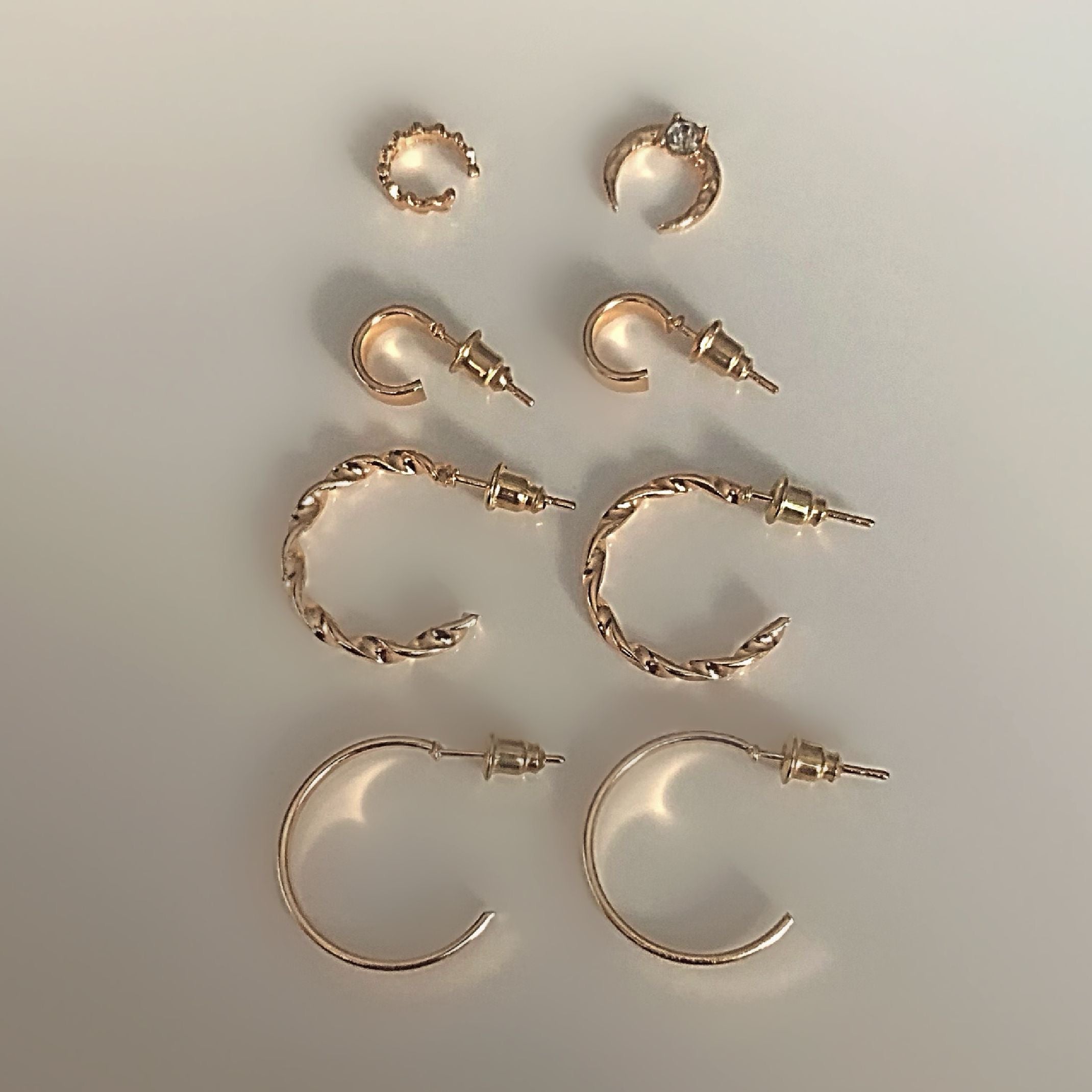 Hoop and cuff earring stack