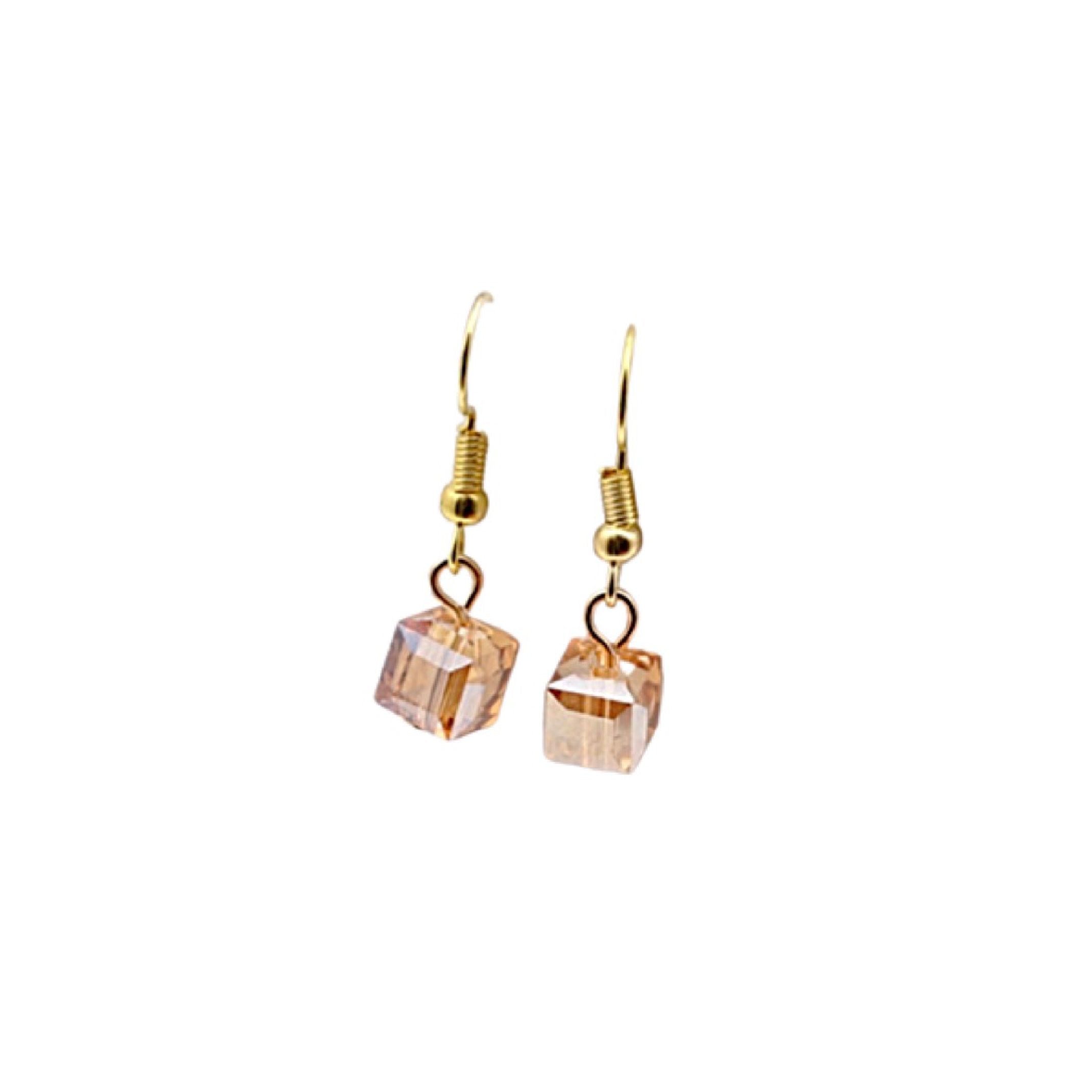 Amber jewel box earrings 