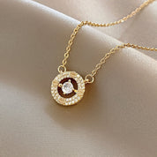 Round diamond necklace