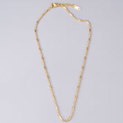 Real gold dotted bead necklace