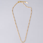 Real gold dotted bead necklace 