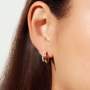 Diamond double curve hoops