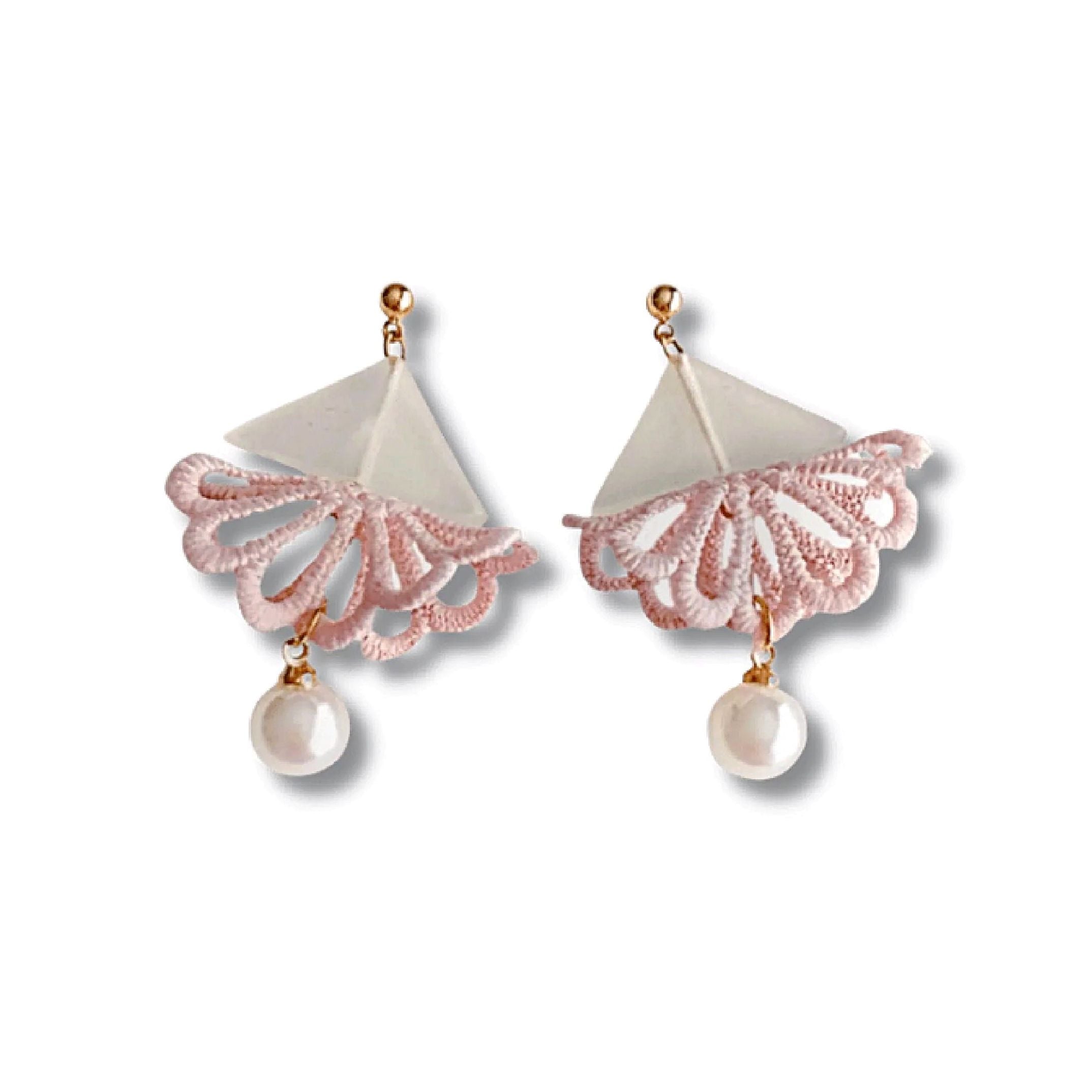 Pink sail earrings 