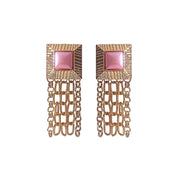 Pink statement earrings 