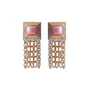 Pink statement earrings