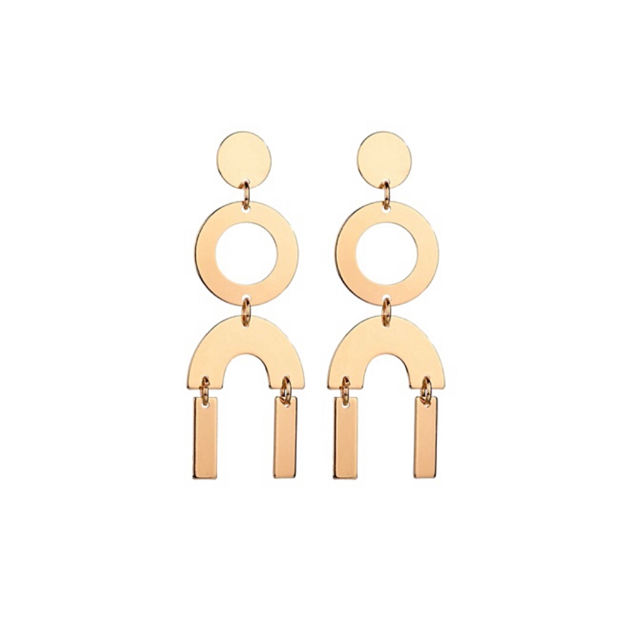 Mirrored geo earrings 