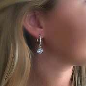 Diamond huggie earrings 