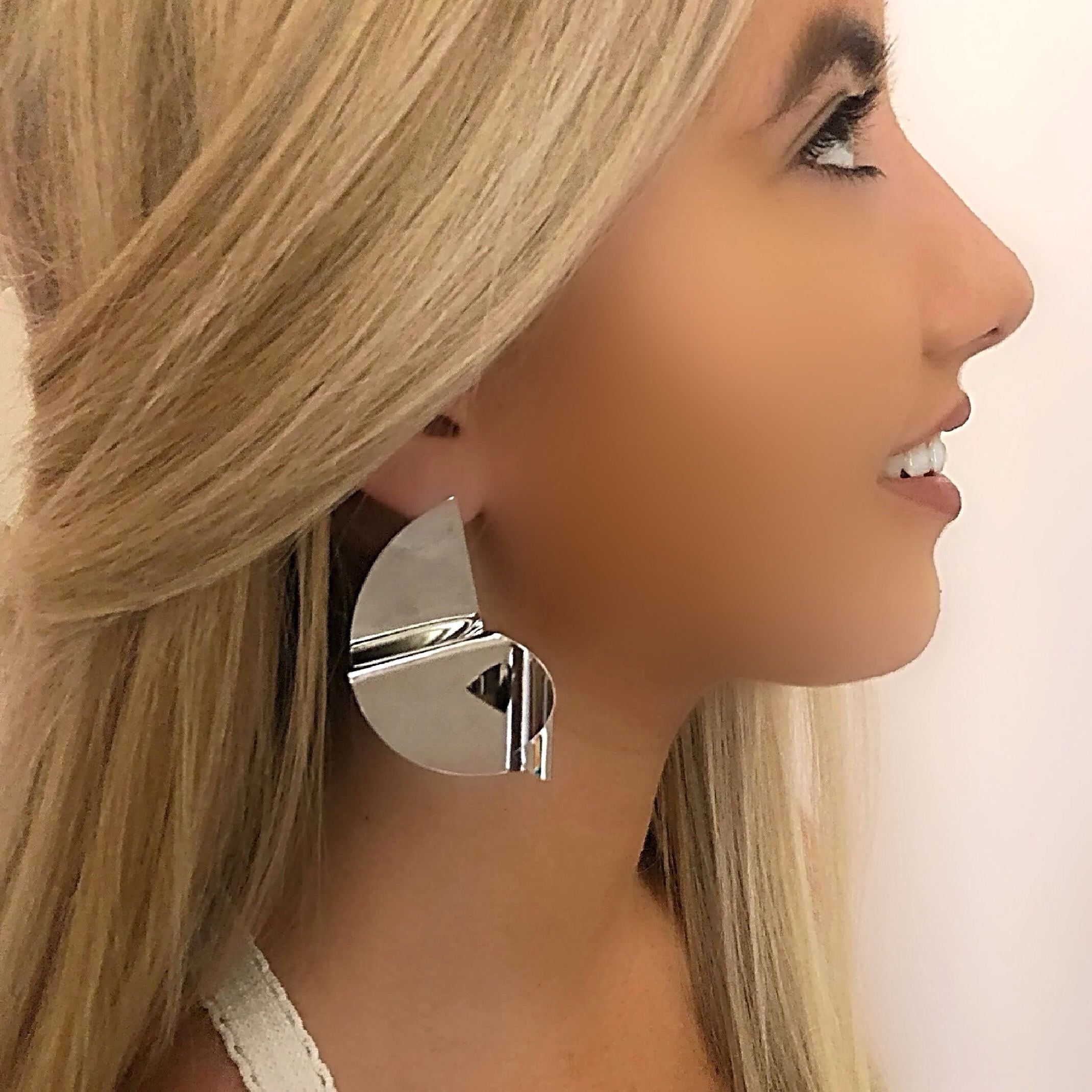 Silver shape earrings 