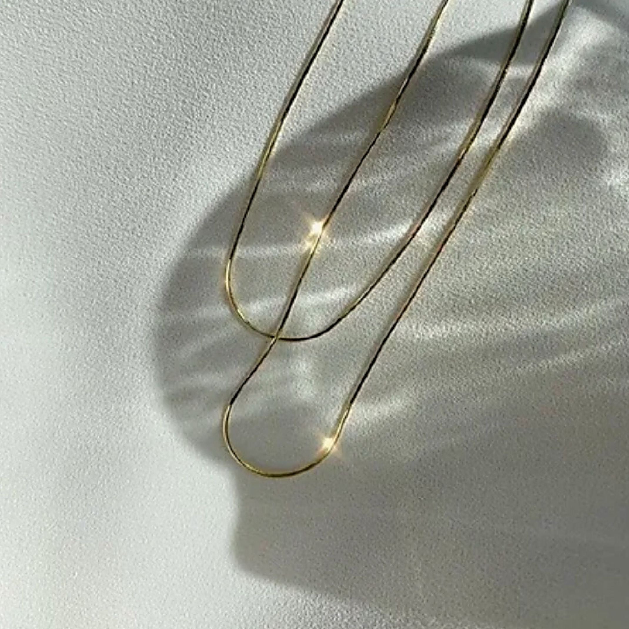 14K gold snakeskin necklaces 