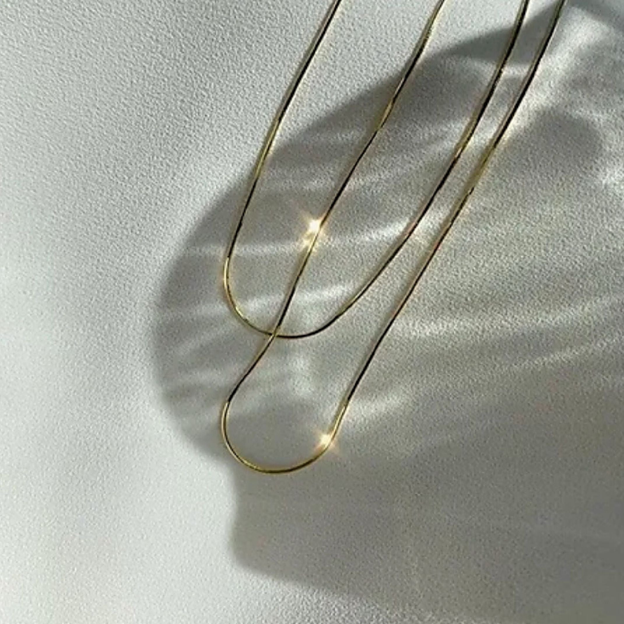 14K gold snakeskin necklaces