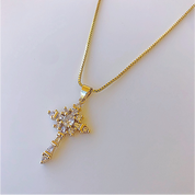 Real gold cross necklace
