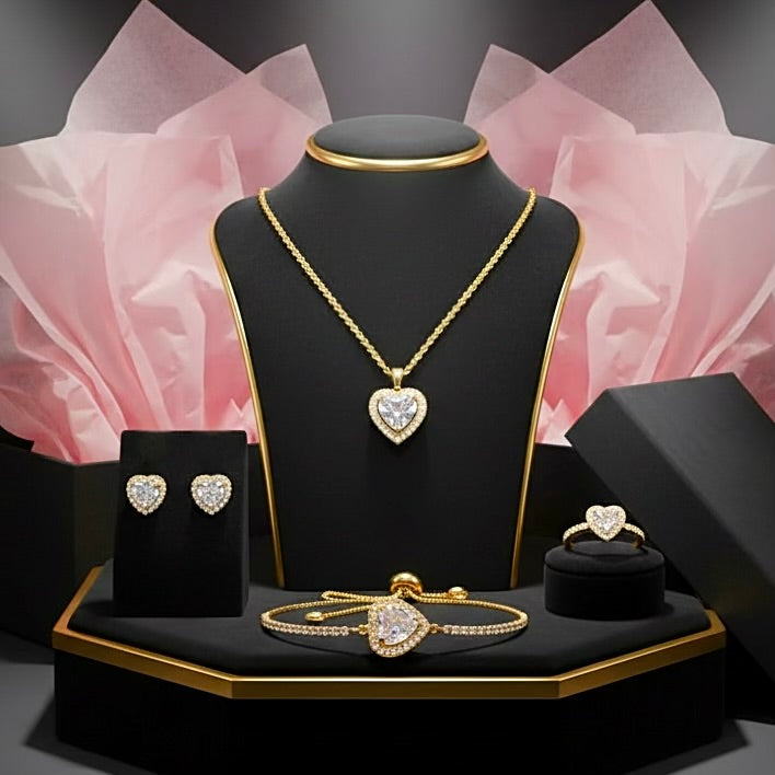 Gorge Malorge Diamond Heart Jewellery Set