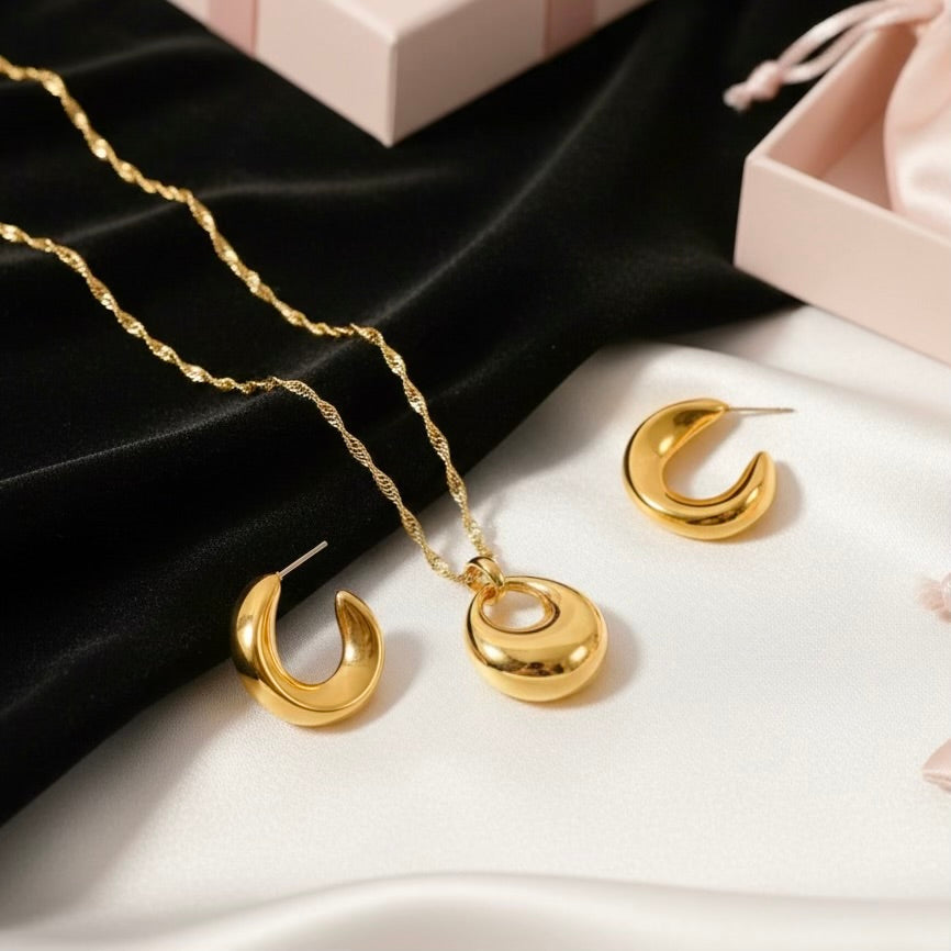 Gorge Malorge Gold Hoop Jewellery Set