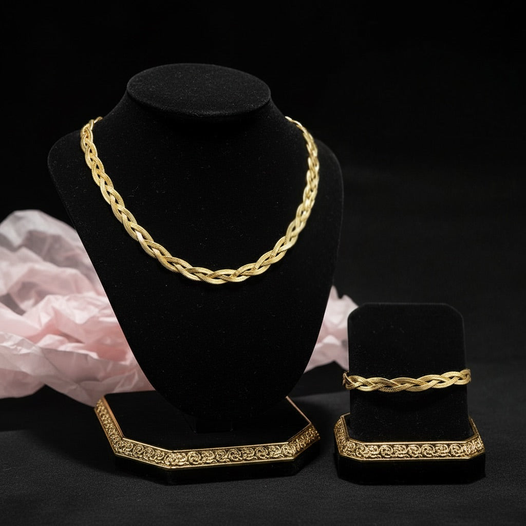 Gold Snakeskin Twist Set