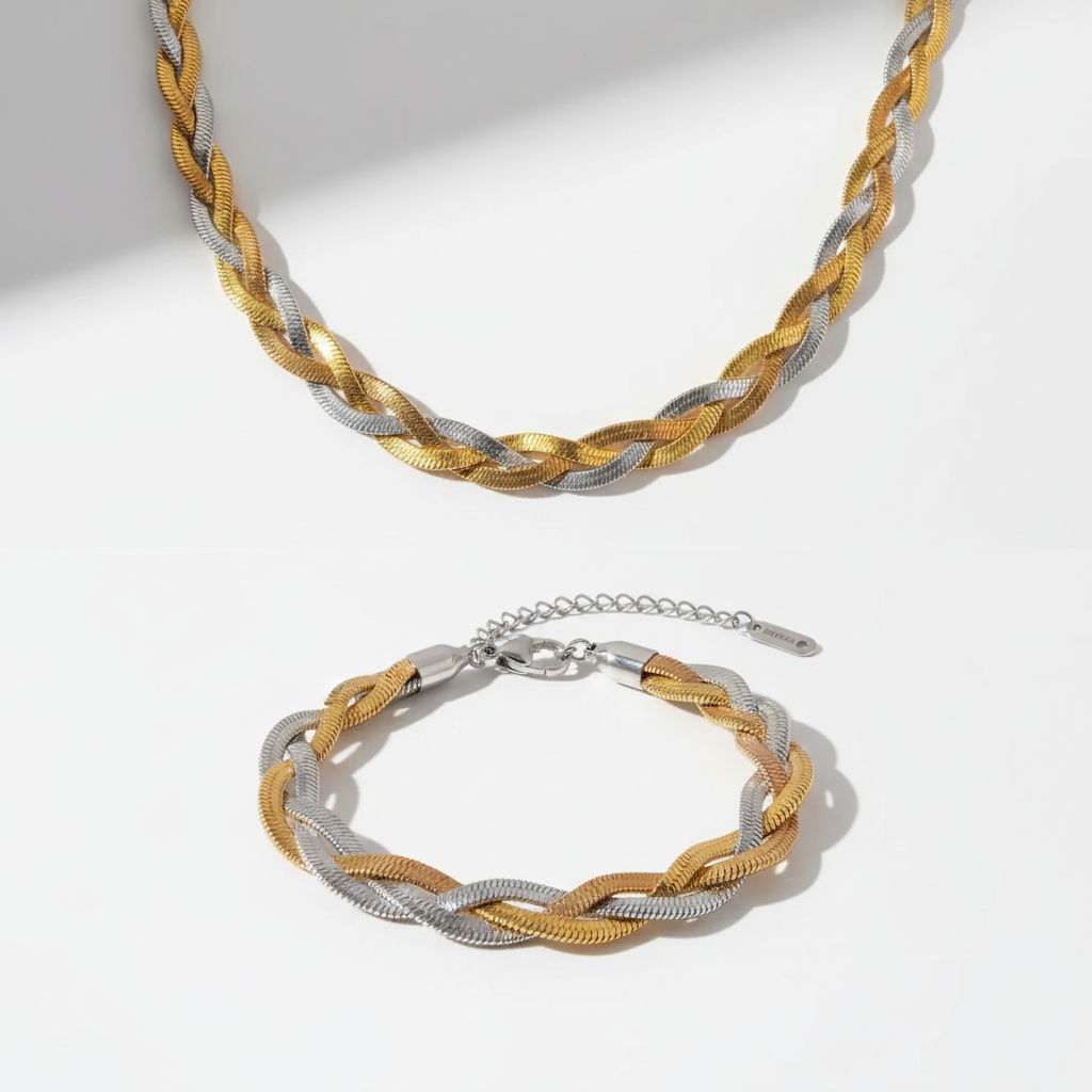 Snakeskin Twist Set Mixed Metal