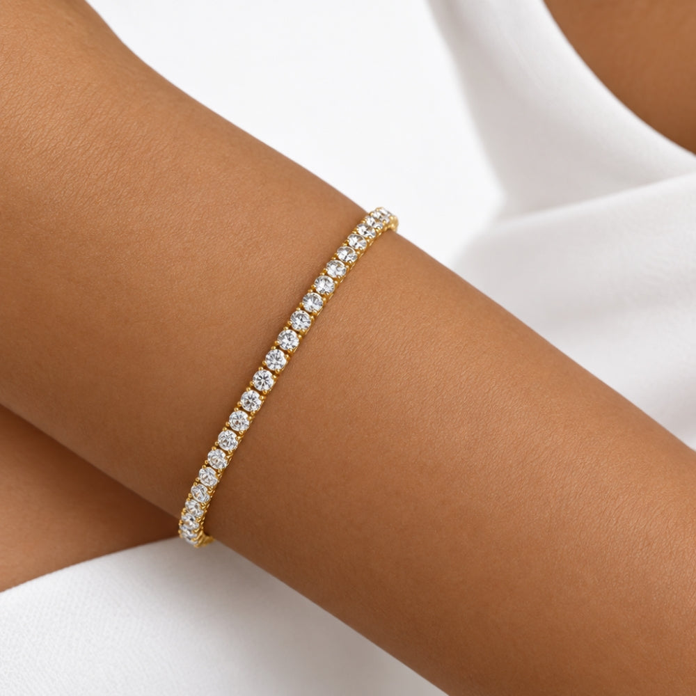 Dainty Crystal Tennis Bracelet