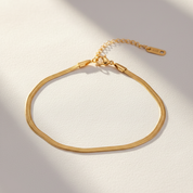 18K Gold Snakeskin Bracelet - Flat Lay Close