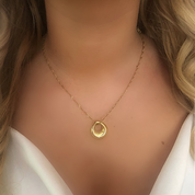 Gold Hoop Necklace 