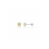 Lemon Stone Stud Earrings | Sterling Silver