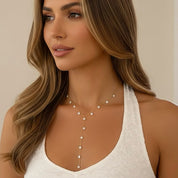 Crystal Cascade Y Necklace