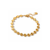 Sunburst Disc Chain Bracelet in 18K Gold