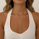 Crystal Cascade Y Necklace
