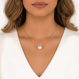 Single Pearl Gold Slider Necklace