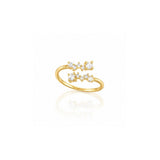 CZ Crystal Cluster Ring | 18K Gold Plated