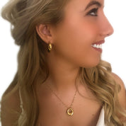 Gold hoop jewellery set 