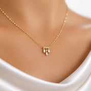 Baguette Crystal Drop Necklace