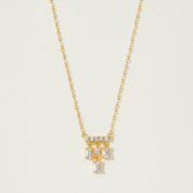 Baguette Crystal Drop Necklace