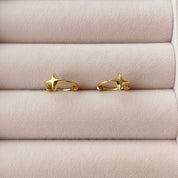 Gold Star Huggie Earrings
