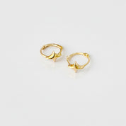 Gold Star Huggie Earrings