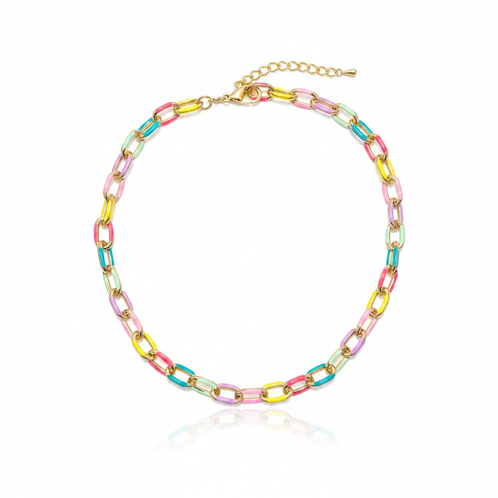 Colourful Chain Link Necklace
