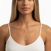 Sparkly diamond y chan necklace 