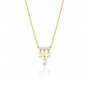 Baguette Crystal Drop Necklace