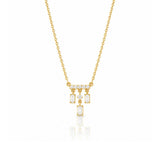 Baguette Crystal Drop Necklace