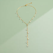 Crystal Cascade Y Necklace