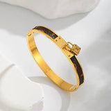 Gold Lock Bangle