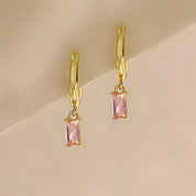 Pink huggie earrings