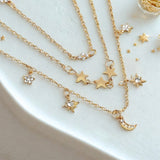 Moon & Stars Layered Necklace