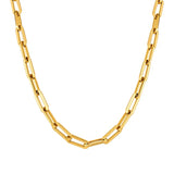 Gold Paperclip Chain Necklace